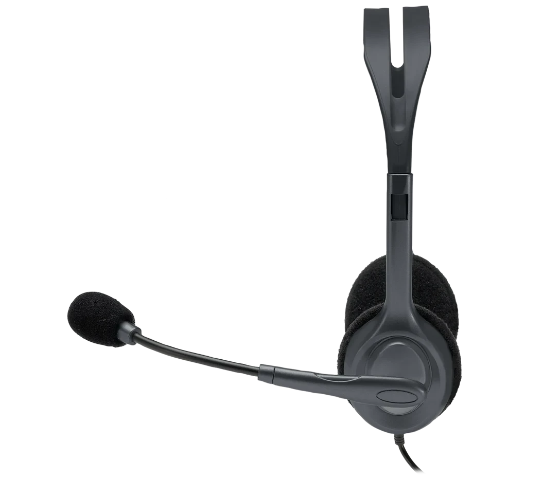Logitech H111 Wired Headset With Mic- Black