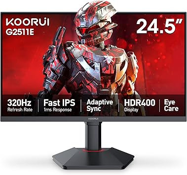 KOORUI G2511E GAMING MONITOR 24.5inc, IPS, FHD (1920*1080), 320HZ