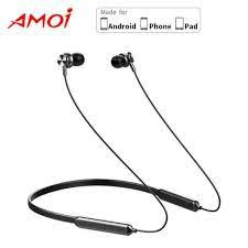 amoi sport earphone wireless earphone waterproof hi-fi sound in-line mic
