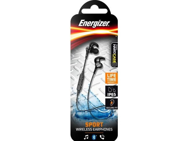 Energizer Sports Bluetooth Earphones, Water & Dust Proof IP65 - black