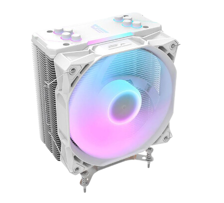 darkFlash ELLSWORTH S11 Pro ARGB CPU Cooler, 180W, 50 Aluminum Fins, up to 1800 RPM, Intel LGA (115x, 1200, 2011, 2066, 1366, 1700) & AMD (AM4, AM5) Compatible - White