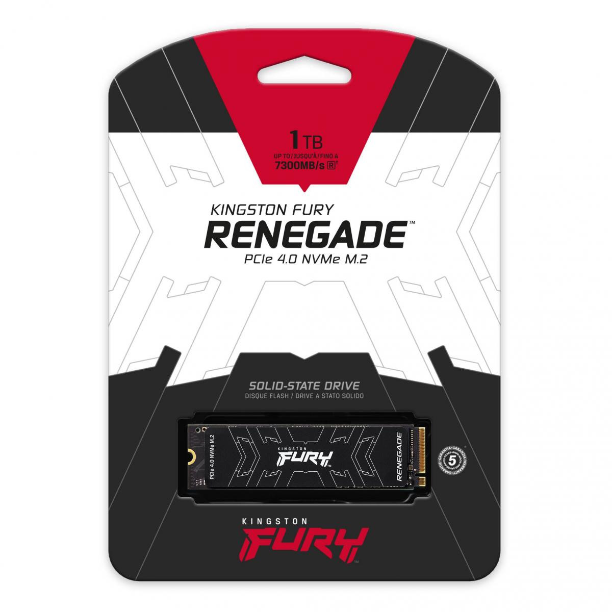 Kingston FURY Renegade 1TB PCIe 4.0 NVMe M.2 SSD-Sequential Read/Write (7300/6000 MB/s)
