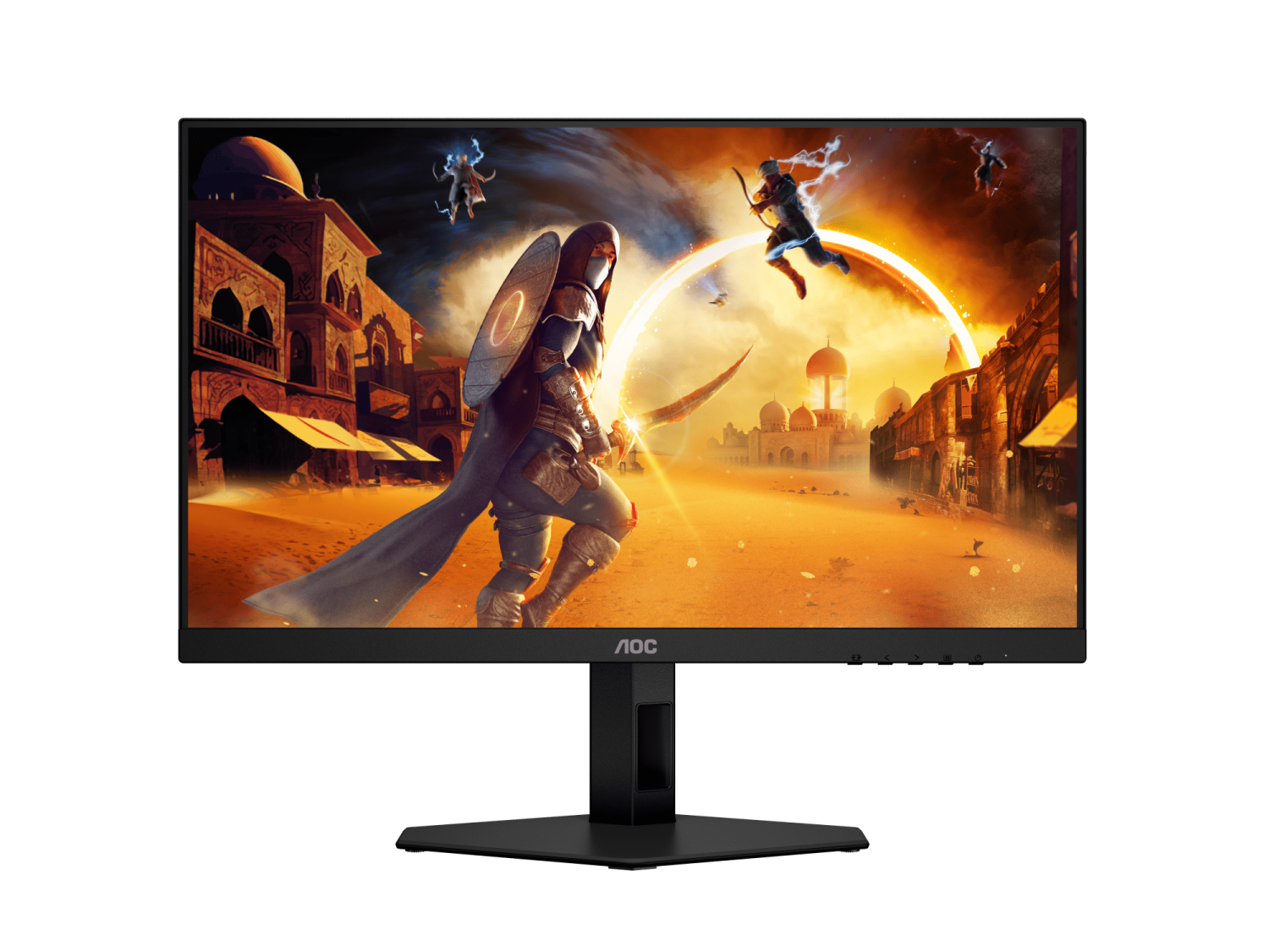 AOC Q27G4F IPS 2560 x 1440 (2K) 180Hz 0.5ms HDMI 2.0 \ DP 1.4 Flat Gaming Monitor with HDR10, Adaptive Sync & Adjustable Stand (Height Adjustment, Swivel, Tilt & Pivot) - Black