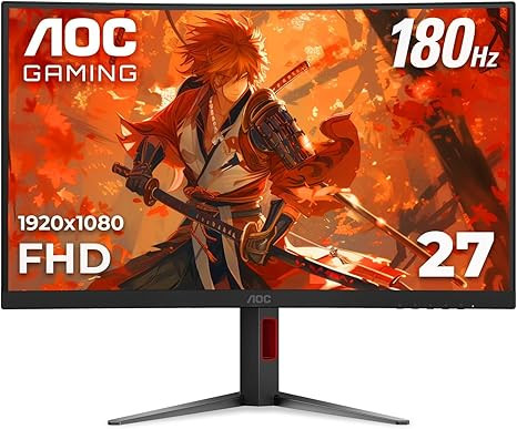 AOC MONITOR C27G4H/89 180HZ 0.5MS FAST VA CURVER 1500R ADAPTIVE-CYNC HDMI 2.0 DP 1.4