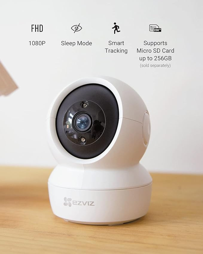 EZVIZ C6N, 1080p WiFi Smart Home Security Camera, Intelligent Surveillance Camera with Night Vision With J.K.Vision BNC DC