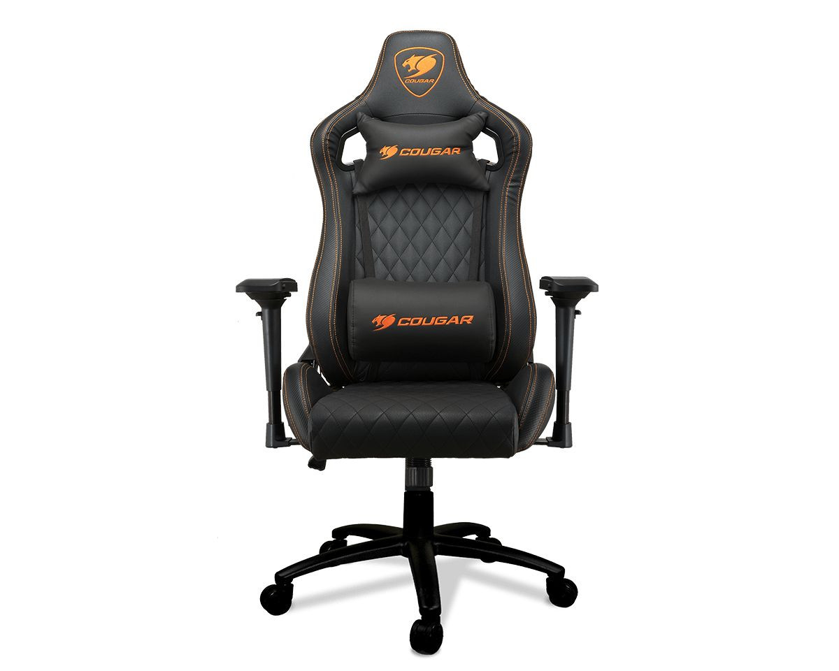 GAMING CHAIR COUGAR ( 7667 ) "Material: PU material Armrest: 2D chrome armrest Mechanism: tilt mechanism Gaslift: 80mm paintin gaslift, class 4 Base: 350mm painting metal base Caster: Normal castor"