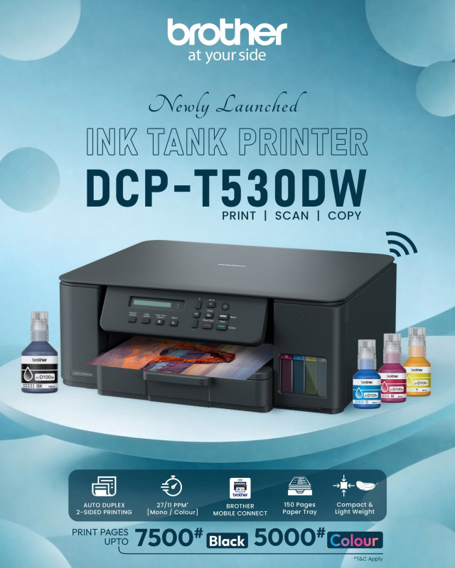 Brother DCP-T530DW Ink Tank Printer with Wi-Fi & Duplex