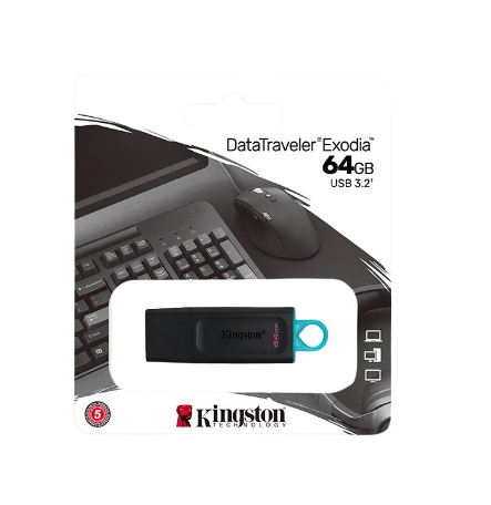 Kingston DataTraveler Exodia 64GB USB 3.2 Gen 1 Flash Drive