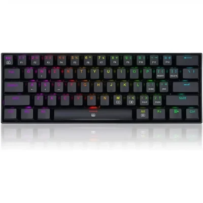 KEYBOARD Redragon K630 Dragonborn 60% Wired RGB Compact Mechanical 61 Keys Linear Red Switch -Black
