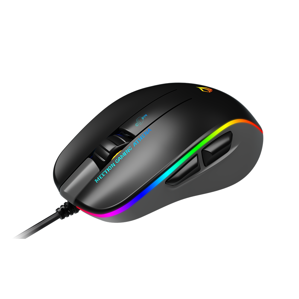 Meetion GM23_2023 RGB USB Gaming Mouse -Black & Grey