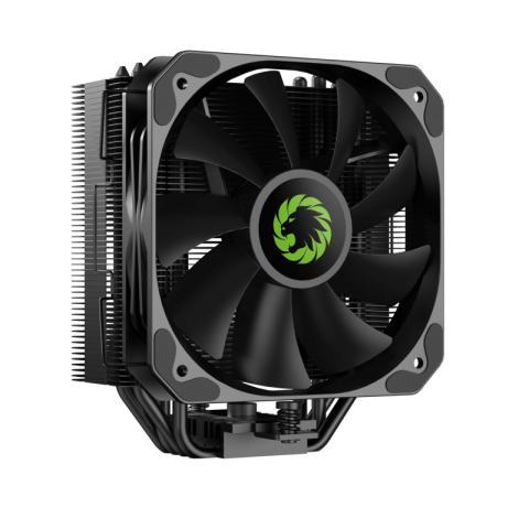 GAMEMAX Gamma 500-Rainbow ARGB CPU Cooler, 187W TDP, 4x 6mm Heat Pipes, 50 Aluminum Fins, up to 1800 RPM, Intel LGA (775, 115X, 1200, 1700) & AMD (AM4, AM5) Compatible - Black