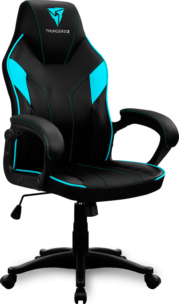 GAMING CHAIR THUNDER3X ( 9102 ) "Material: PU+PVC  Armrest: nylon armrest with padded Mechanism: tilt mechanism  Gas lift: 80mm painting gaslift, class 3 Base: 350mm nylon base  Caster: nylon caster"