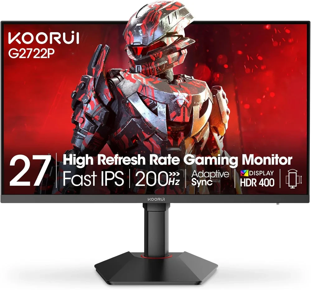 KOORUI G2722P , 27-inch , IPS , QHD (2560*1440)2K , 200Hz , Gaming Monitor ADJUSTABLE STAND
