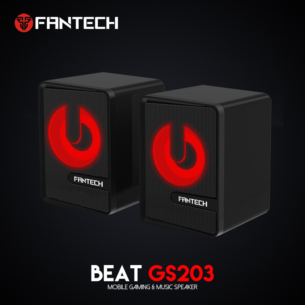 Fantech Beat GS203 (USB & 3.5mm) Mini Speaker w/ Led Lighting -BLACK