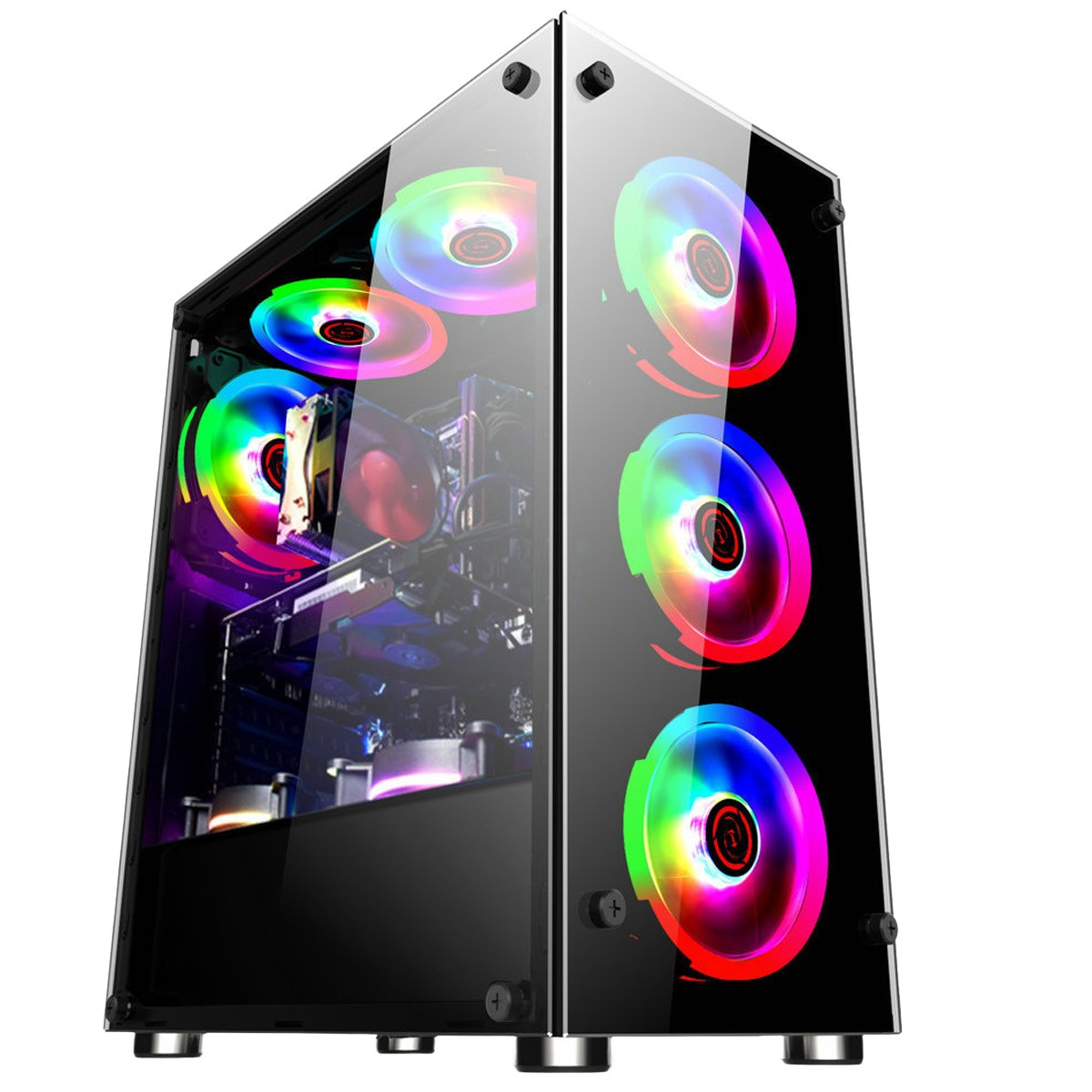 GAMING PC (PC-13) Core i5-14400F / AIR COOLING / M.B H610M / 16GB 3200 / RTX 5060 8GB DDR7 / GAMING CASE / POWER SUPPLY 500W / 500GB NVME