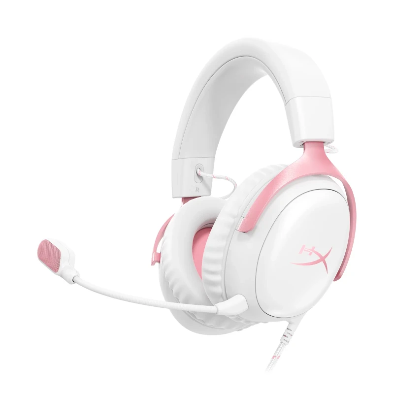 HyperX Cloud III – Wired Gaming Headset (White\Pink)