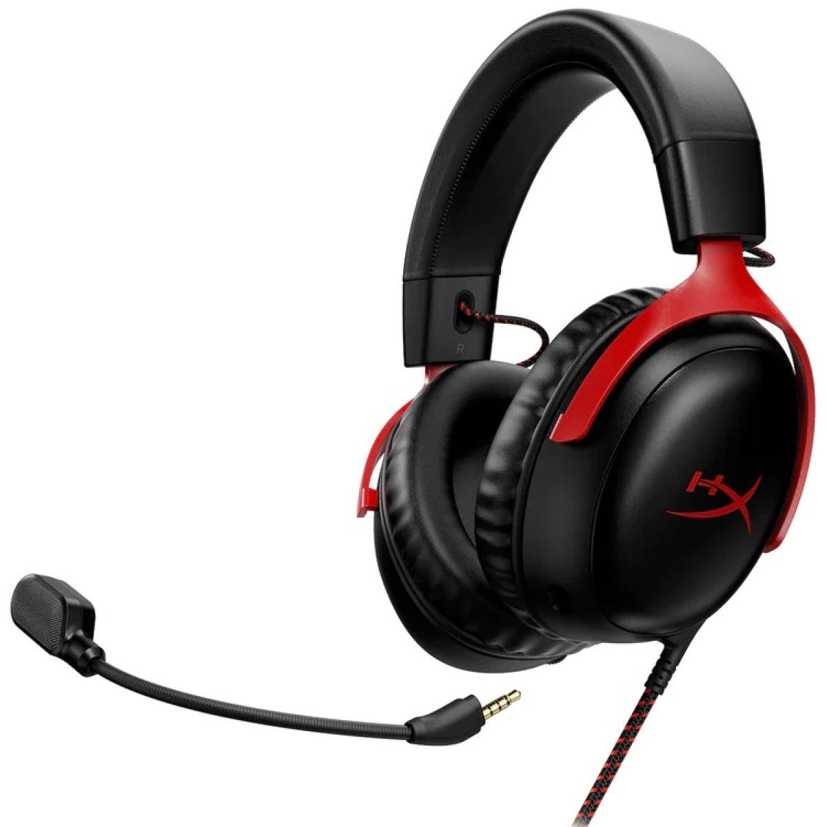 HyperX Cloud III  Spatial Virtual 3D Surround Sound Gaming Headset w/ Improved Bass & Superior Noise-cancelling Mic Quality & Onboard Controls , Multiplatform Compatibility (USB-C, USB-A, and 3.5mm) -