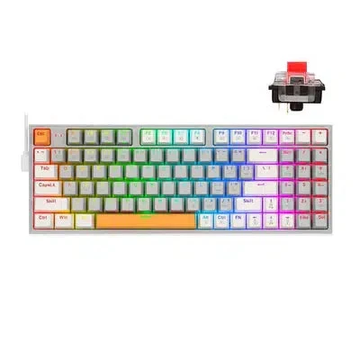 REDRAGON KITAVA K636GWO-RGB V2 WIRED MECHANICAL GAMING KEYBOARD , RED SWITCH