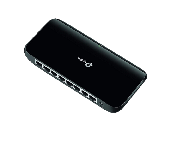 TP-Link TL-SG1008D 8 Port Gigabit Ethernet Network Switch, Desktop or Wall-Mount, Fanless Traffic Optimization - Black