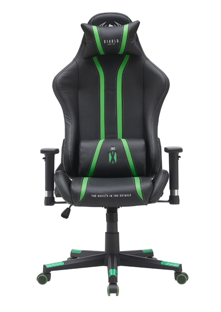 GAMING CHAIR X1 Diablo ( 7035 ) "Material: PU material Armrest: chang to black 2D chrome adjustable Mechanism: tilt multifunction mechanism Gaslift: 80mm painting gaslift, class 4 Base: 350mm Nylon ba