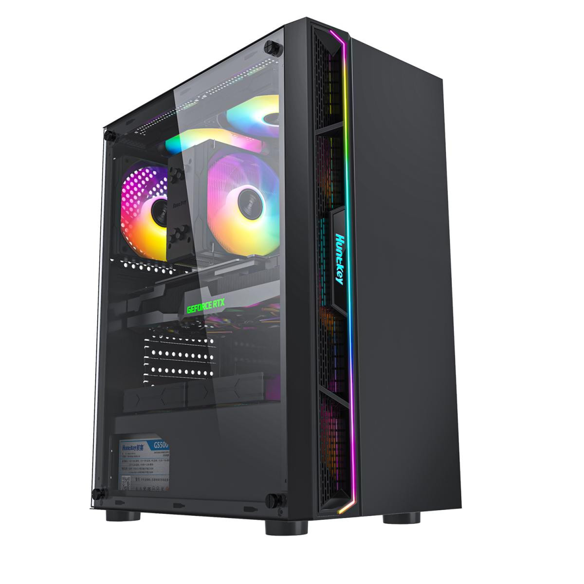 Huntkey GS450S Gaming Case 3 Fans - Black