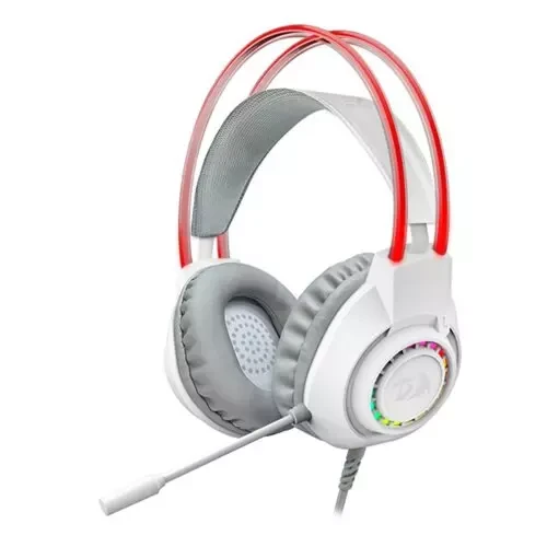Redragon H231w-rgb Scream Wired Gaming Headset, Stereo Surround Sound, 40mm Drivers, Leather Foam Ear Pads, Noise-canceling Microphone, Dynamic RGB Lighting, Works with PC/PS4/PS5/NS/Xbox-one