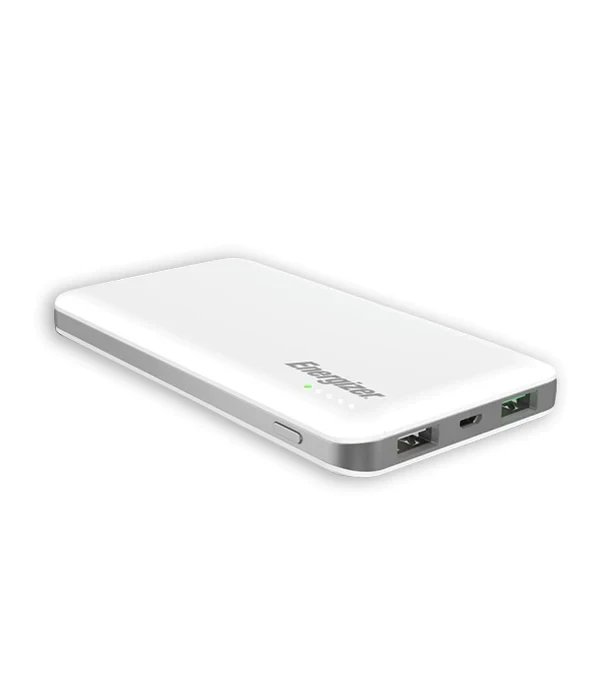 Energizer Hightech UE10025QC 10,000 mAh Power Bank - White