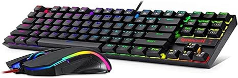 Redragon K552-RGB-BA-1 Mechanical Gaming Keyboard and Mouse Combo Wired RGB LED Backlit 60% with Arrow Key Keyboard & 7200 DPI Mouse