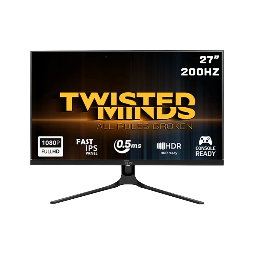 Twisted Minds Supreme Series Flat 27" FHD, 200HZ, 0.5MS, Fast IPS, HDMI 2.1 Gaming Monitor - TM27FHD200IPS
