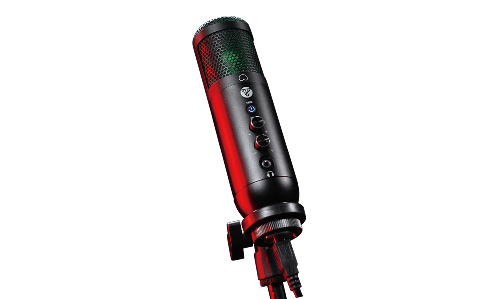 Fantech Leviosa MCX01 Professional Condenser Microphone RGB Illumination USB Interface Cardioid Polar Pattern