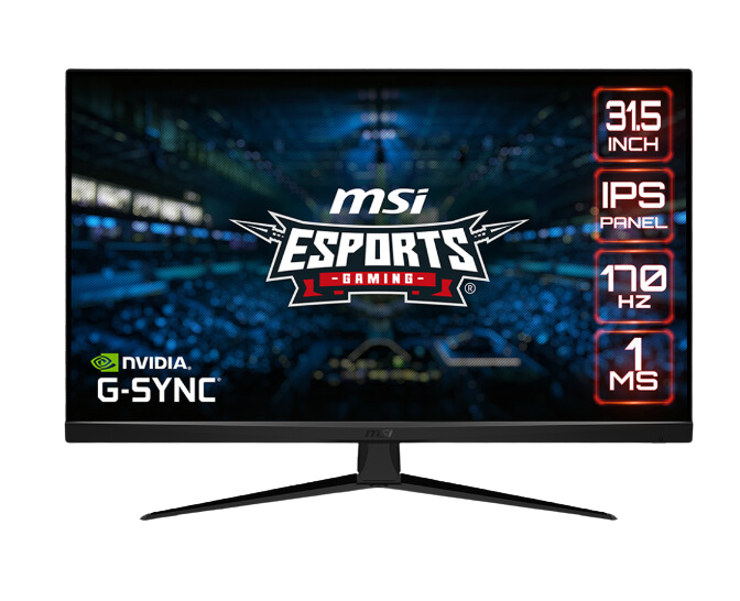 MSI G321Q 31.5" 2560 x 1440 (QHD 2K) IPS 170Hz 1ms HDMI 2.0b \ DP 1.4 Flat Gaming Monitor With HDR, AMD Freesync Premuim & Nvidia G-Sync Compatible - Black